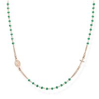 Necklace Amen Woman Rosari in Silver Cristallo CRO25RM3 - CRO25RM3
